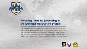 U.S. Army Chemical Materials Activity Recovered Chemical Materiel Directorate Explosives Destruction System (EDS) b-roll