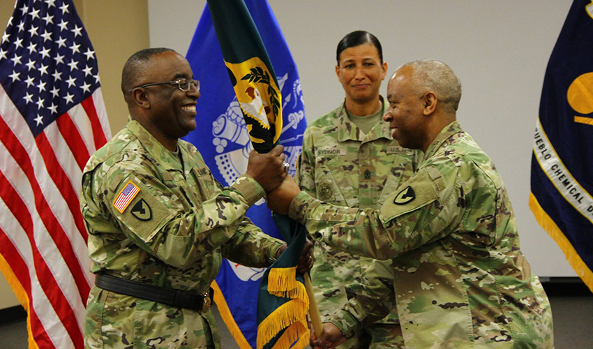 Col. Nathaniel Farmer during a relinquishment of command ceremony June 22 at APG, Maryland - Photo 3