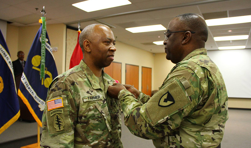 Col. Nathaniel Farmer during a relinquishment of command ceremony June 22 at APG, Maryland - Photo 2