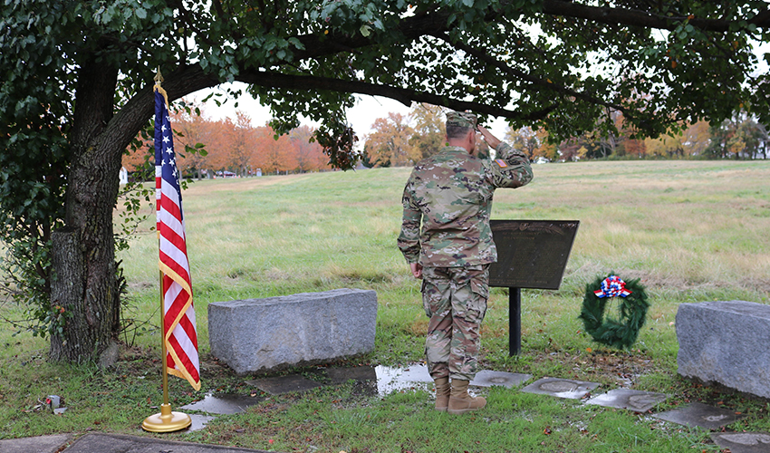 CMA Director Col. James Reckard honors Veteran’s Day and the 100th anniversary of the 1st Gas Regiment.